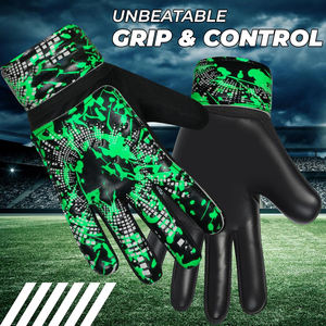 Gants d'entraînement de football unisexes pour enfants et adultes, respirants, antidérapants, résistants à l'usure, en latex imperméable, à fermeture à lacets, pour l'extérieur - Product Image 3