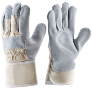 Guantes de trabajo de cuero dividido de piel de vaca resistente de alta calidad Guantes de seguridad de protección de jardín de construcción resistentes al calor - Product Image 1