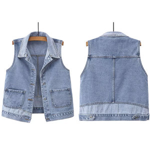 Chaleco vaquero sin mangas para hombre 2025 de Bajo Moq, superventas, con bolsillos delanteros, precio fabricado en fábrica, relleno de algodón para invierno - Product Image 5