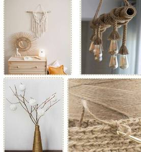 Rouleau de jute naturel de chanvre pré-rouleau en rouleaux Lingot de jute à motif brut - Product Image 2