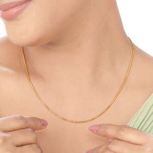 Collar de Cadena Figaro Chapado en Oro para Fiestas y Aniversarios - Product Image 3