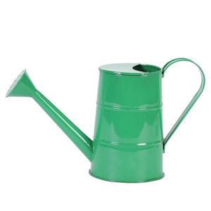 Arrosoir de conceptions de fantaisie avec la finition enduite de poudre verte Arrosoir de fer en métal de capacité de 3 litres pour la plante de jardin à la maison - Product Image 1