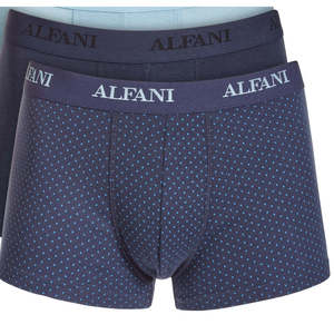 Alfani Men's 5 Pack Moisture Wicking <b>Trunks</b> Blue Mid-Rise 3D Pattern <b>Boxers</b> Briefs XL Size with Logo Waist Knitted Woven Fabric - Product Image 2
