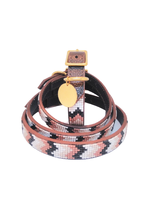 Collier de chien perlé en cuir véritable rembourré confortable différentes boucles durables produits pour animaux de compagnie de haute qualité ensemble de harnais de laisse