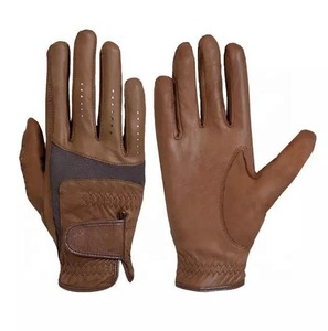 Best Quality Genuine Leather <b>Full</b> Finger Palm Protection Horse Riding Gloves Breathable Anti <b>Slip</b> Winter Zipper Closure - Product Image 4