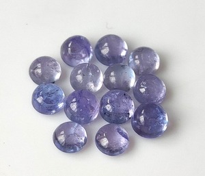พลอยสีฟ้าหลังแบนทรงกลม4มม.-8มม. พลอย tanzanite ธรรมชาติสำหรับทำเครื่องประดับ - Product Image 6