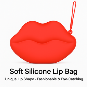 Exclusive Design Soft Silicone Lip Wristlet Bag Waterproof Coin Purse <strong>Cute</strong> Cosmetic Pouch Food Grade Silicone Handbag for Women - Product Image 2