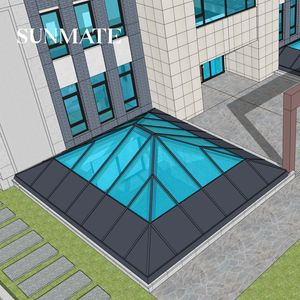Véranda en aluminium, serre en verre, jardin <span class=keywords><strong>d</strong></span>'hiver, solarium, toit de terrasse, véranda 4 saisons, autoportante - Product Image 1