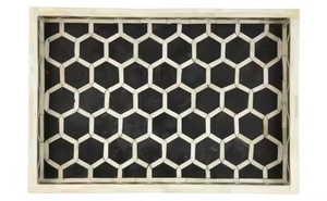 Plateau en os élégant fabriqué à la main de luxe pour une décoration intemporelle par crescent crafts - Product Image 2