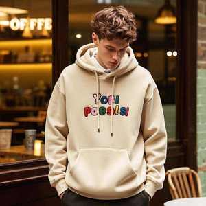 Sudadera con Capucha Unisex, Gruesa, Sólida, de Invierno, con Estampado, Estilo Desgastado, Logotipo Personalizado, Talla Grande, 100% Algodón - Product Image 1