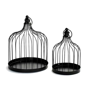 Jaula de pájaros colgante recubierta de polvo negro de alta calidad Diseño atractivo con alambre metálico de alta tendencia para mascotas - Product Image 4