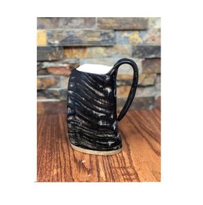 Tasse en corne naturelle noire et bière de fête pour pièce de grande taille et petite poignée et produit naturel - Product Image 5