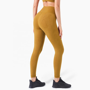 Premium de haute qualité femmes pantalons de Yoga séchage rapide respirant été Leggings cordon taille pure maille panneau étiré solide - Product Image 4