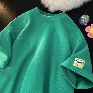 Camiseta de Hombre de Algodón de Punto Grueso, Tejido Suave, Cómodo y Transpirable, Estilo Urbano, Corte Holgado, Manga Corta, Protección UV, Ecológica - Product Image 2