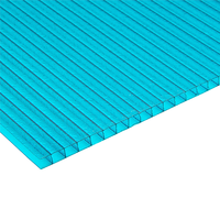 Plaque en polycarbonate bleu givré SUN AISA à double paroi avec protection UV, épaisseur 4 mm à 10 mm, pour usage extérieur