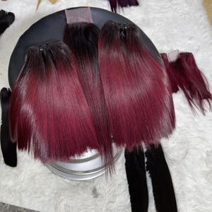 ผมมนุษย์แบบมัดผมตรงสีสดใสผม1B/บูร์กผมต่อ - Product Image 1