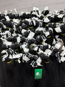 Paquetes de extensión de cabello virgen crudo vietnamita negro Natural de alta calidad, paquetes rectos naturales alineados con cutícula, cabello humano - Product Image 3