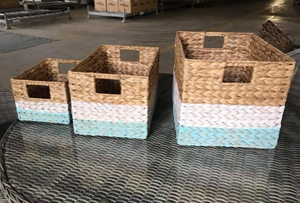 Cesta de jacinto de agua elegante y funcional para decoración de almacenamiento y embalaje de regalos - Product Image 3