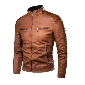 Hombres de imitación de cuero con cremallera gran oferta transpirable diseño único OEM chaqueta de cuero de vaca en blanco hombres y mujeres - Product Image 1