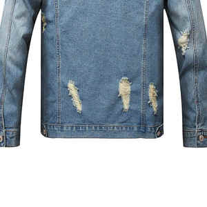 Nouvelle tendance de conception de mode matériau de haute qualité hommes veste en jean quantité minimale de commande bas confortable et élégant homme en détresse Jeans vestes - Product Image 6