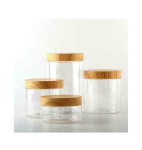 Custom Acacia Wood Lid Clear Glass <b>Jar</b> With Child Resistant Lid Herb & <b>Spice</b> Tools Top Demanding Products - Product Image 2