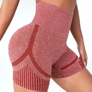 Shorts de Yoga d'été taille haute pour femmes Leggings de sport sans couture élastiques pour les vêtements de gymnastique d'entraînement de forme physique pour l'exercice de bout à bout de levage - Product Image 1