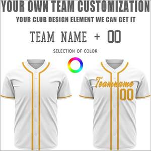 Usine en gros hommes Baseball Jersey jeunesse impression personnalisée à manches courtes vêtements de sport respirant uniforme - Product Image 6