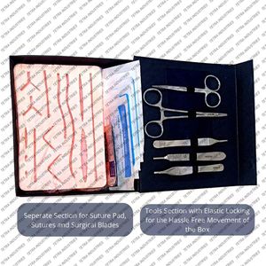 Best Manual Stainless Steel Suture Kit for Medical Nursing Students Surgical Knot Training Set <b>Silicone</b> <b>Pad</b> CE Certified A+ - Product Image 2