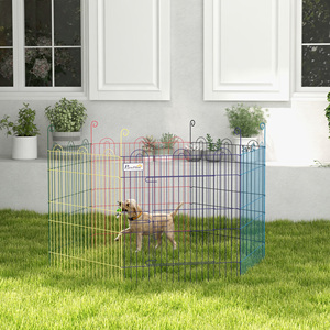 Pour D06-073V01MX porte de chien en métal à 6 panneaux avec serrure à pression 120cm X 120cm X 60cm multicolore - Product Image 2