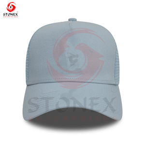 Casquette de camionneur à 6 panneaux avec logo personnalisé Casquette de camionneur design à rayures hip hop réglable avec fermeture sportive à séchage rapide - Product Image 2