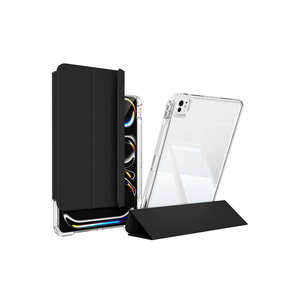 Étui magnétique détachable Netzy pour iPad Pro 11 2024 - Protection airbag, gris, TPU, PU, PC, SAFA, housse de tablette coulissante - Product Image 2