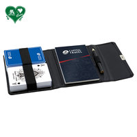 Pour L266 – Jeu de cartes de poker portable personnalisé à double jeu pour 54 cartes, étui en cuir PVC