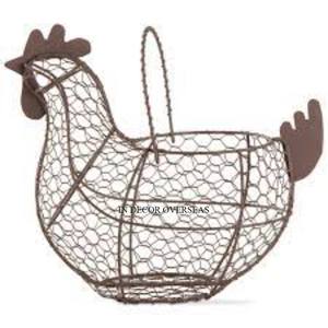 Elegant Look Superior Quality Metal Wire Silver Shiny Polished Hen Designer Made <b>Egg</b> Storage Accessories Supplies For Kitchen - Product Image 5