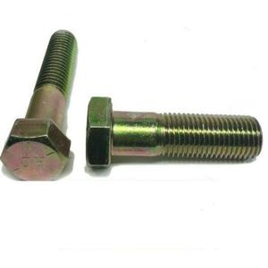 3/8-16X1 3/4 Perno hexagonal Chapado en zinc Grado 8 Tornillo de tapa Rosca parcial Material de acero Tamaños disponibles 50mm Estándares ISO ASME GB - Product Image 1