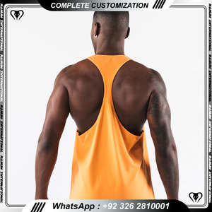 Débardeur Stringer en coton de haute qualité pour hommes à vendre Chemise musculaire avec logo personnalisé OEM - Product Image 2
