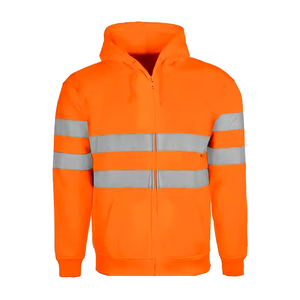 เสื้อสเวตเตอร์ขนแกะดีไซน์ชั้นนำเสื้อแจ็กเก็ตทำงานมีฮู้ดมีซิปแบบ2024ความปลอดภัยมองเห็นได้ตามต้องการ - Product Image 2