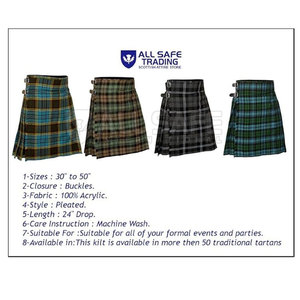 Kilt à Tartan au Design Écossais Authentique 5 Yard Classic Premium Wool Custom Fit for Men & Boys European Clothing - Product Image 6