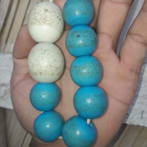 Custom Made Vintage Theme Old Look <b>Large</b> Size Round Glass <b>Beads</b> in Blue , White and Dark Blue Colors Ideal for Jewelry. - Product Image 5