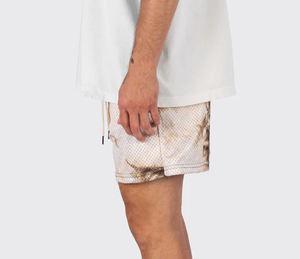 Pantalones Cortos de Malla para Hombre, Transpirables y Cómodos, 100% Poliéster, Sublimados, Cintura Media, Diseño Sólido, Secado Rápido, 5 Pulgadas de Entrepierna - Product Image 2