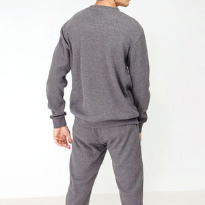 Wholesale Men's Casual Cotton French Terry Sweatpants & Hoodie Sets Oversized and Breathable for Autumn Custom OEM Logo - Product Image 6