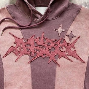 Fabricante Personalizado, Sudadera con Cremallera, 100% Algodón, Invierno, 400gsm, Térmica, Estilo Vintage, con Parches y Costuras Decorativas - Product Image 5