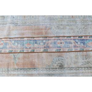 3x6.3 ft Rug, Vintage Turkish Rug, <b>Brown</b> <b>Wool</b> Rug - Product Image 5