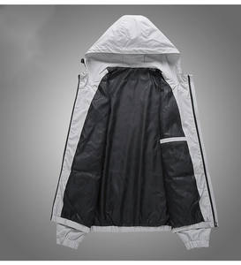 Veste coupe-vent imperméable à fermeture éclair avec logo personnalisé, veste de pêche en plein air pour hommes - Product Image 3