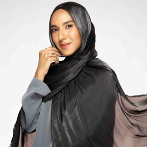 Neuer Großhandel Damen Langer Quadratischer Polyester Atmungsaktiver Hijab Glitzer Schimmer Crinkle Crepe Seidenchiffon Muslimische Mode Kopftuch - Product Image 2