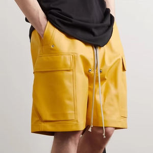 Custom Street Style Patch Pockets Leather Cargo <b>Shorts</b> for <b>Men</b> Summer Baggy CCamo Cargo <b>Shorts</b> for <b>Men</b> - Product Image 5