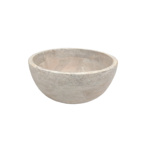 White Wash Wooden Round Shape Fruit Bowl for <b>Tabletop</b> Kitchenware Salad Bowl Home & Hotels Food & Snacks Serving Bowls - Product Image 1