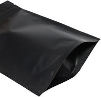 Sacs d'emballage alimentaire en plastique refermables personnalisés, sacs en plastique debout, sacs en aluminium noir scellés
