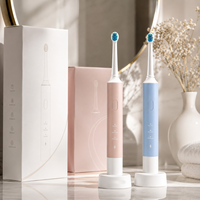 Cepillo de Dientes Eléctrico Giratorio Recargable, Resistente al Agua IPX7, 3 Cabezales de Cepillado Suaves Dupont, LED, para Cuidado Bucal Diario, Uso Doméstico