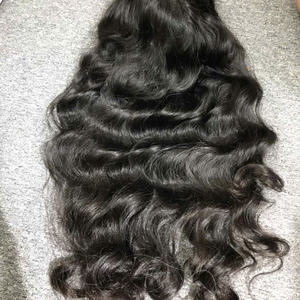 Vente en Gros Extensions de Trame Nouées à la Main Cheveux Bruts Ondulés Naturels Vierges pour Femmes - Product Image 1