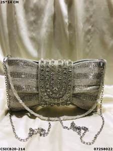 Handcrafted Designer Bridal Evening Ethnic Ladies Clutch | Soirée Handcrafted Bridal Cum Sling Bag - Product Image 4
